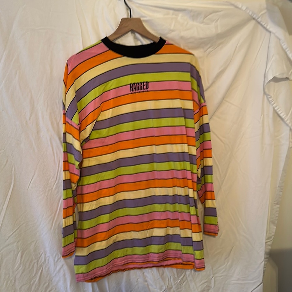 Ragged priest T-shirt dress neon colors